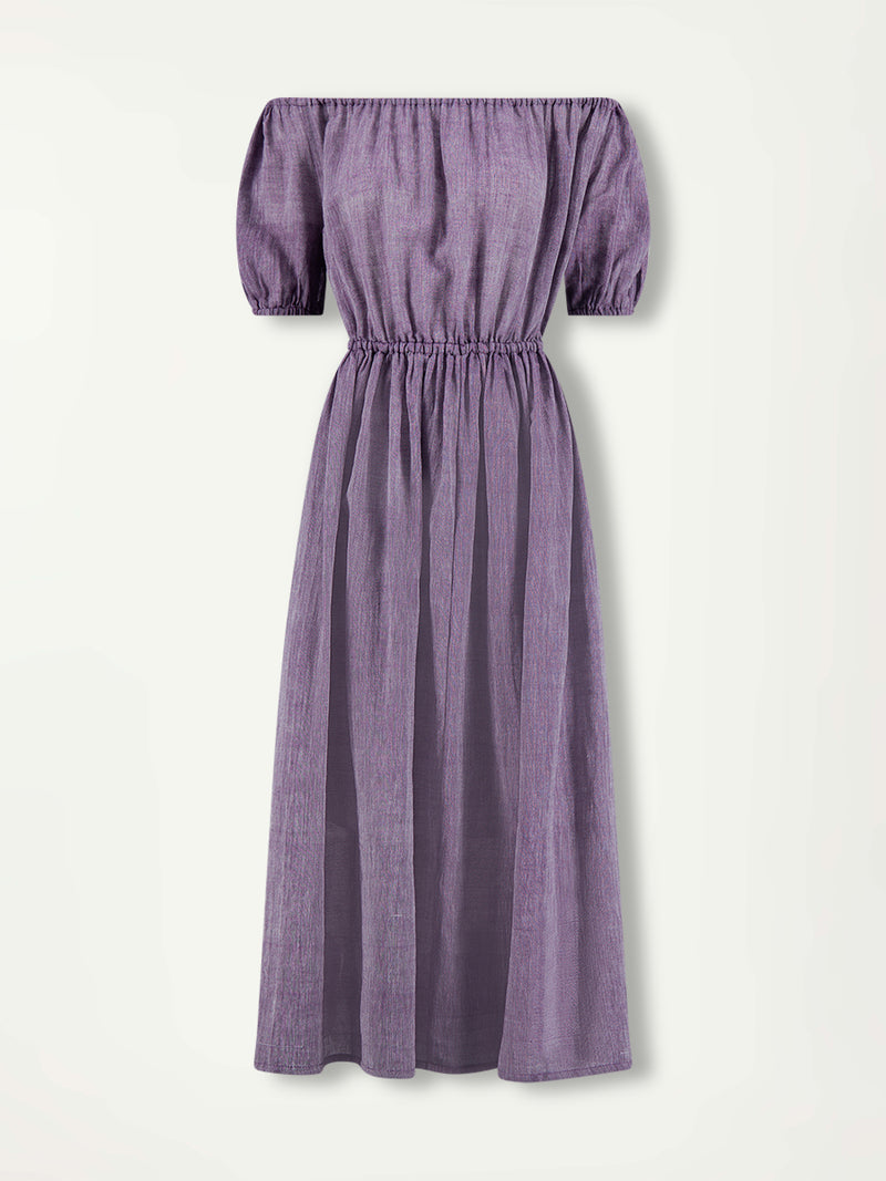 Product Front shot of lemlem RAHEL Dress featuring rich and deep plum hue